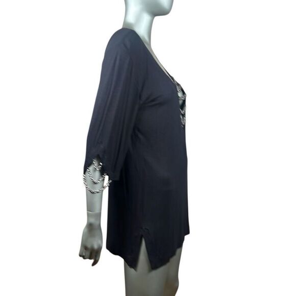 Beach Bunny Black Chain Detail Tunic Cover-Up Dress Size M (033) - Picture 4 of 10